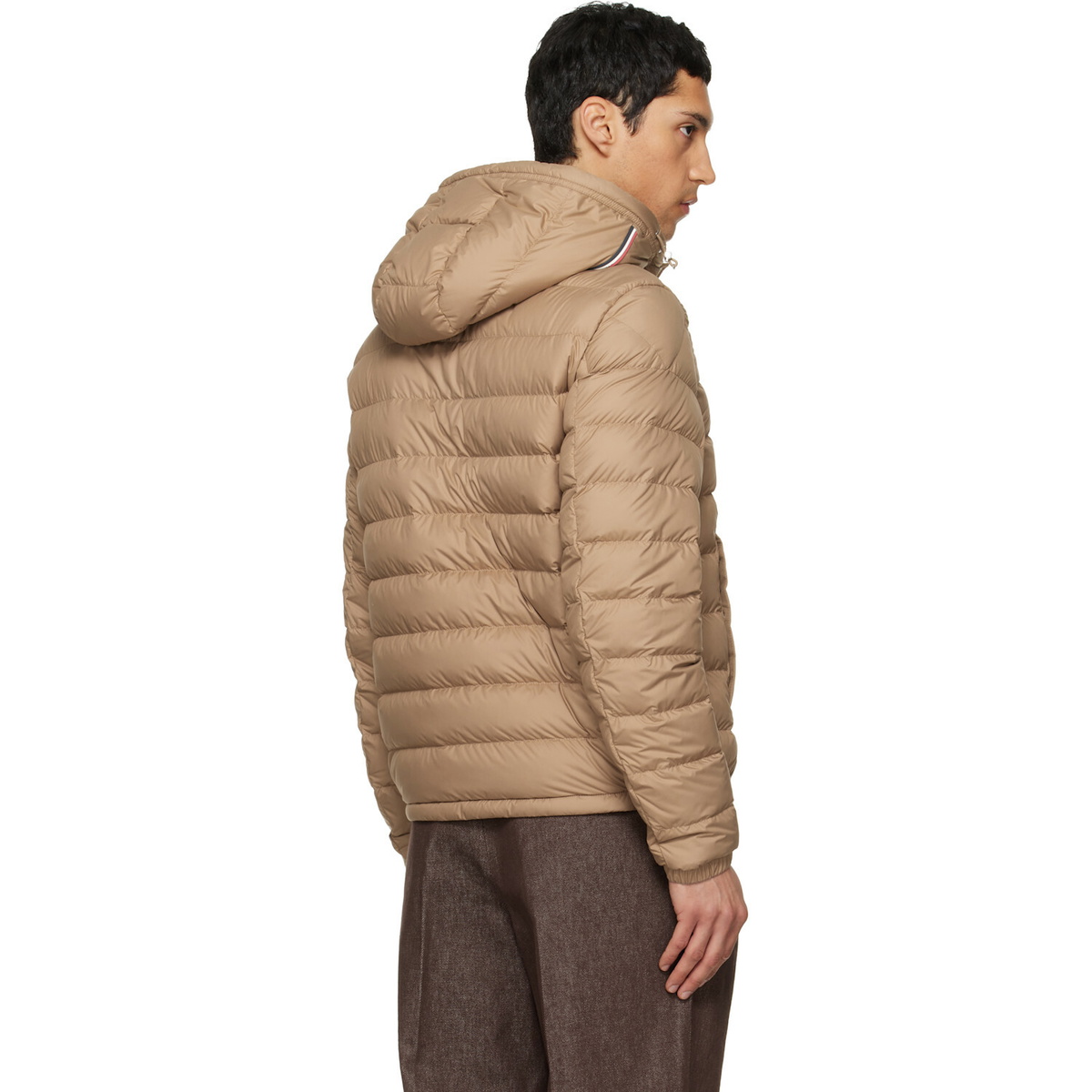 Moncler Beige Vermeille Hooded Short Down Jacket