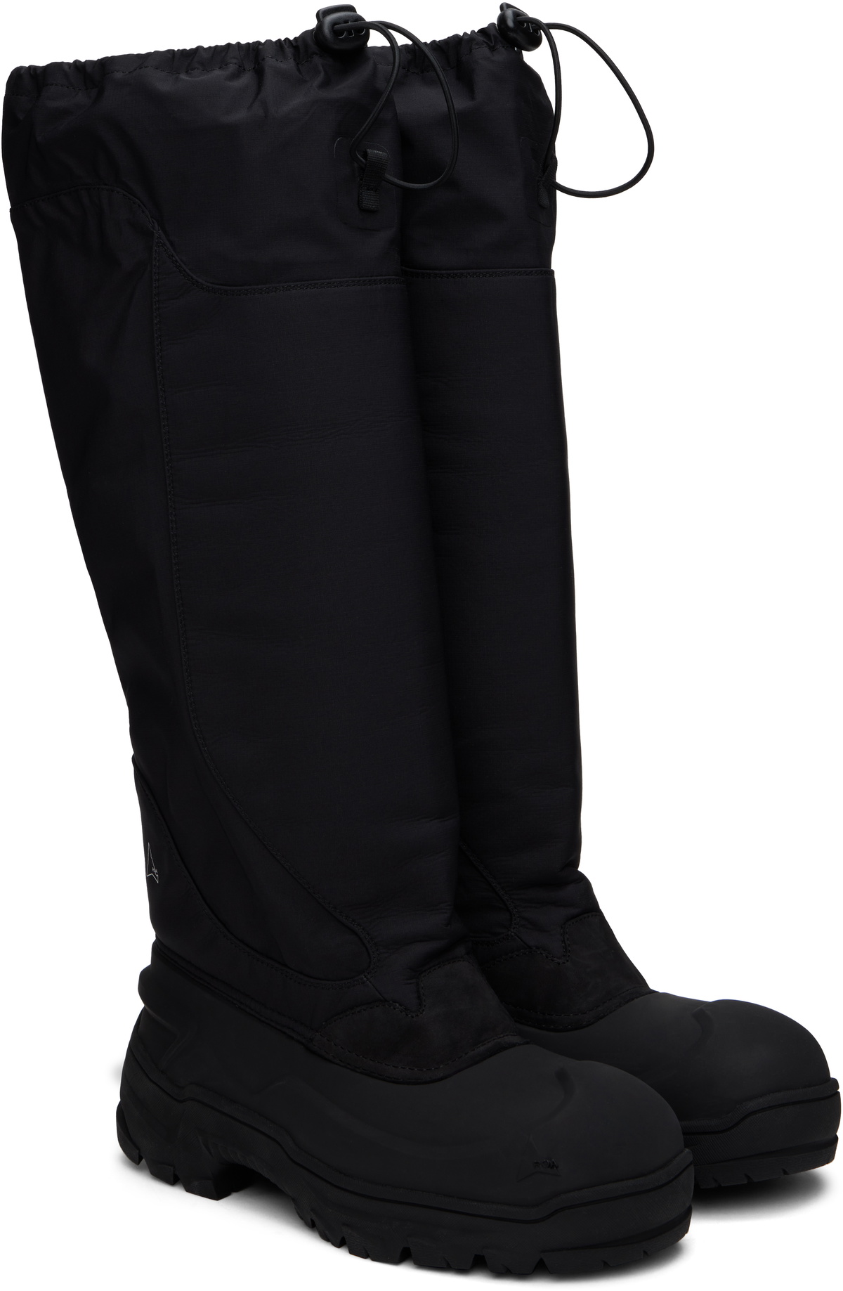 ROA Black Rubber Tall Boots