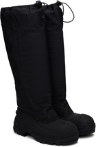 ROA Black Rubber Tall Boots