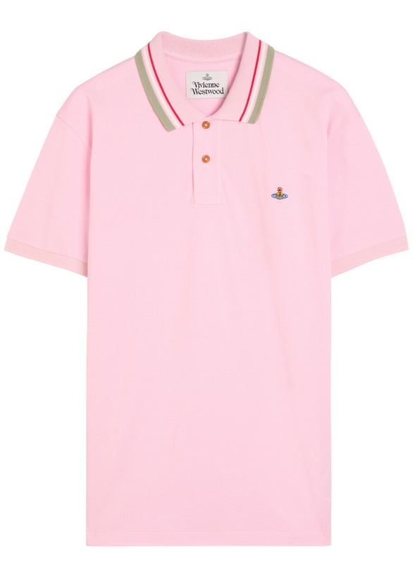 Photo: Vivienne Westwood Classic Logo Piqué Cotton Polo Shirt Peach