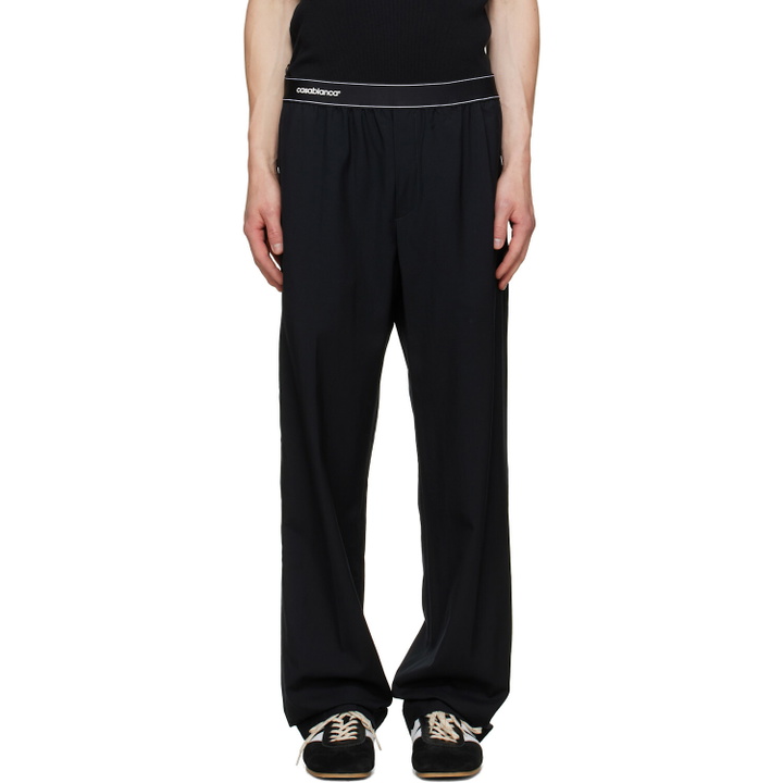 Photo: Casablanca Black Wool Sports Trousers