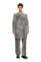 Diesel Coat in Prince of Wales jacquard denim - Denim Jackets - Unisex - Multicolor