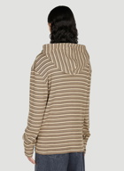 Acne Studios - Striped Hooded Sweatshirt in Brown