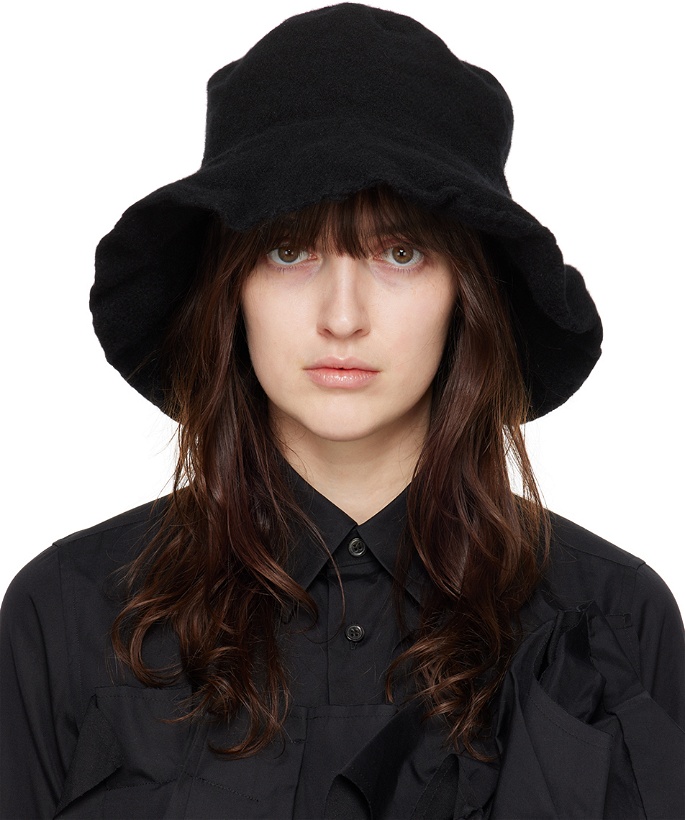 Photo: Comme des Garçons Shirt Black Wool Nylon Tweed Bucket Hat