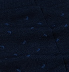 Marcoliani - Paisley-Intarsia Pima Cotton-Blend Socks - Blue