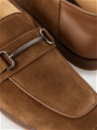 DUNHILL - Chiltern Suede and Leather Loafers - Brown
