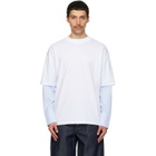 EGONlab White Sculpted Cotton Shirt T-shirt