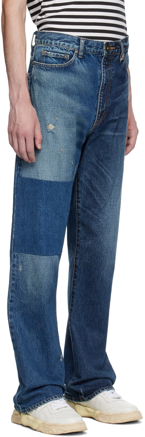 Miharayasuhiro Indigo Combined Jeans Miharayasuhiro