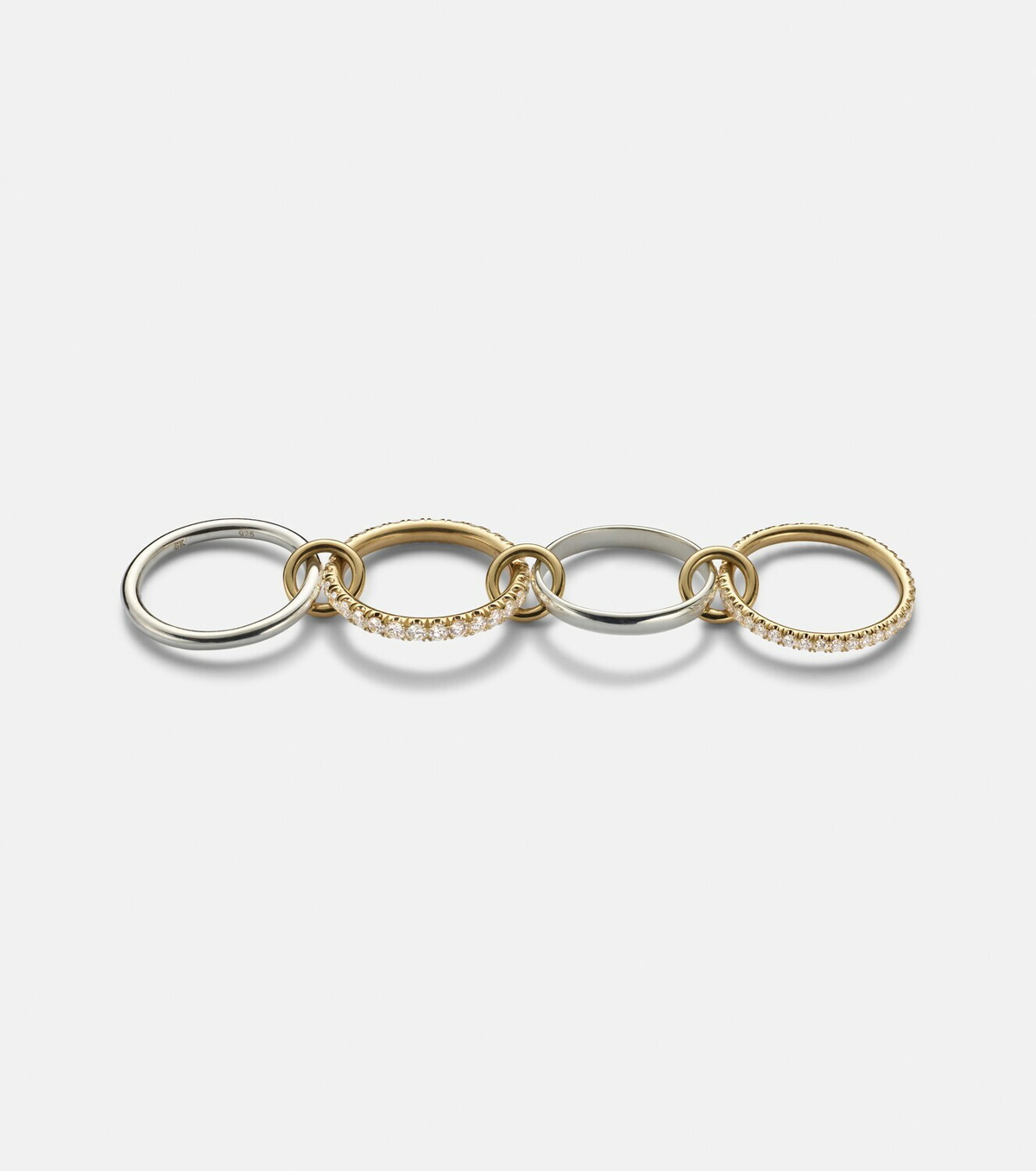 Spinelli Kilcollin Halley 18kt gold and sterling silver ring with diamonds