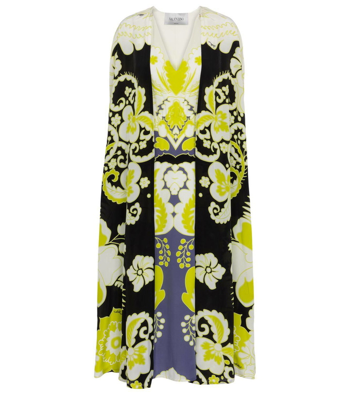 Photo: Valentino Valentino caped floral silk midi dress