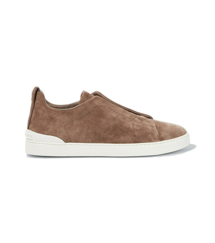 Photo: Zegna - Triple Stitch™ suede sneakers