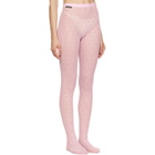 Marine Serre Pink Plumetis Mesh Tights
