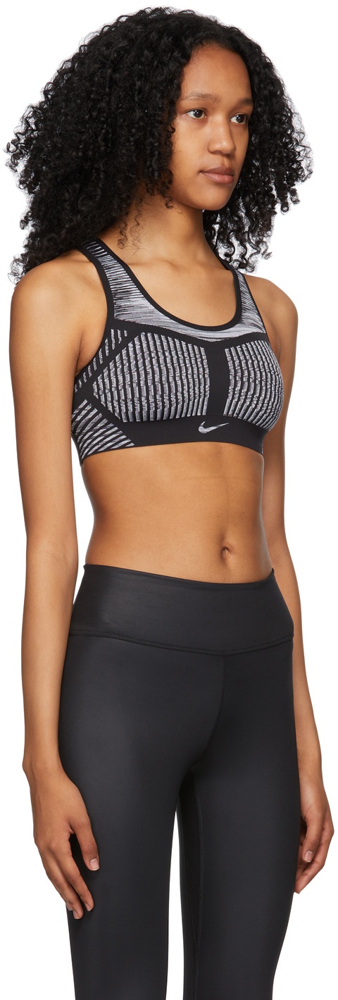  Nike Women's FE/NOM Flyknit High Support Sports Bra Black/Dark  Grey Size S : Clothing, Shoes & Jewelry