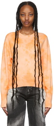 Kenzo Orange Tie-Dye Tiger Crest Sweater
