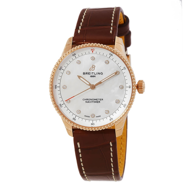Photo: Breitling Navitimer 32mm Diamond Mother Of Pearl Ladies Watch R77320E61A1P1