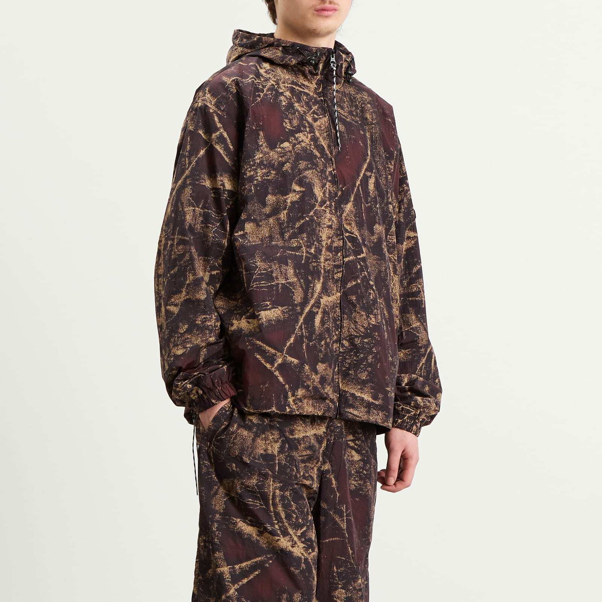 No Problemo Men's Forest Glitch Nylon Jacket in Camo