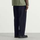 Folk Men's Wide Fit Trouser in Navy Crinkle Stripe