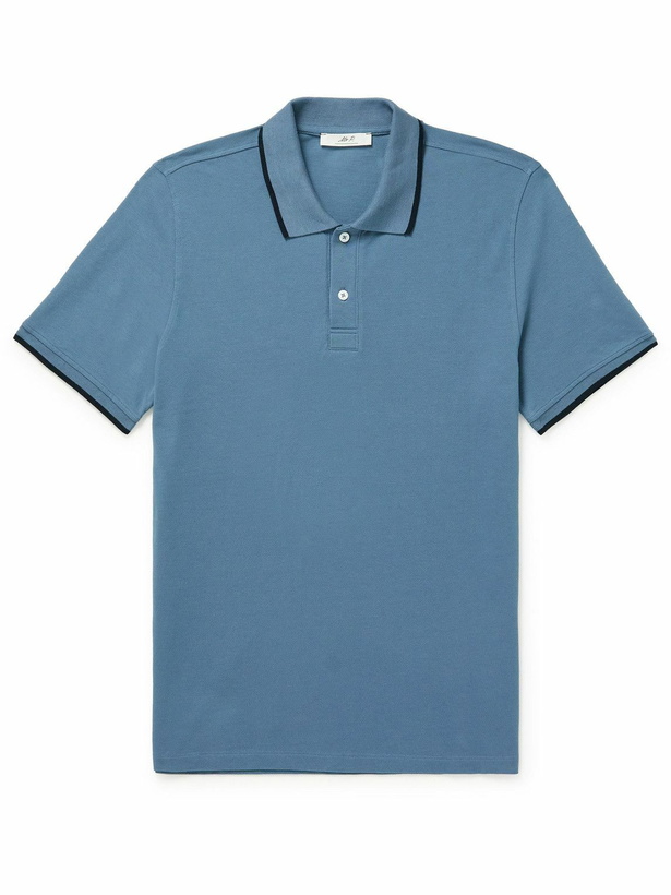 Photo: Mr P. - Cotton-Piqué Polo Shirt - Blue