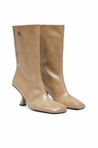 Diesel D-Amber-Square-toe ankle boots with naplak effect - Boots Womens in Beige