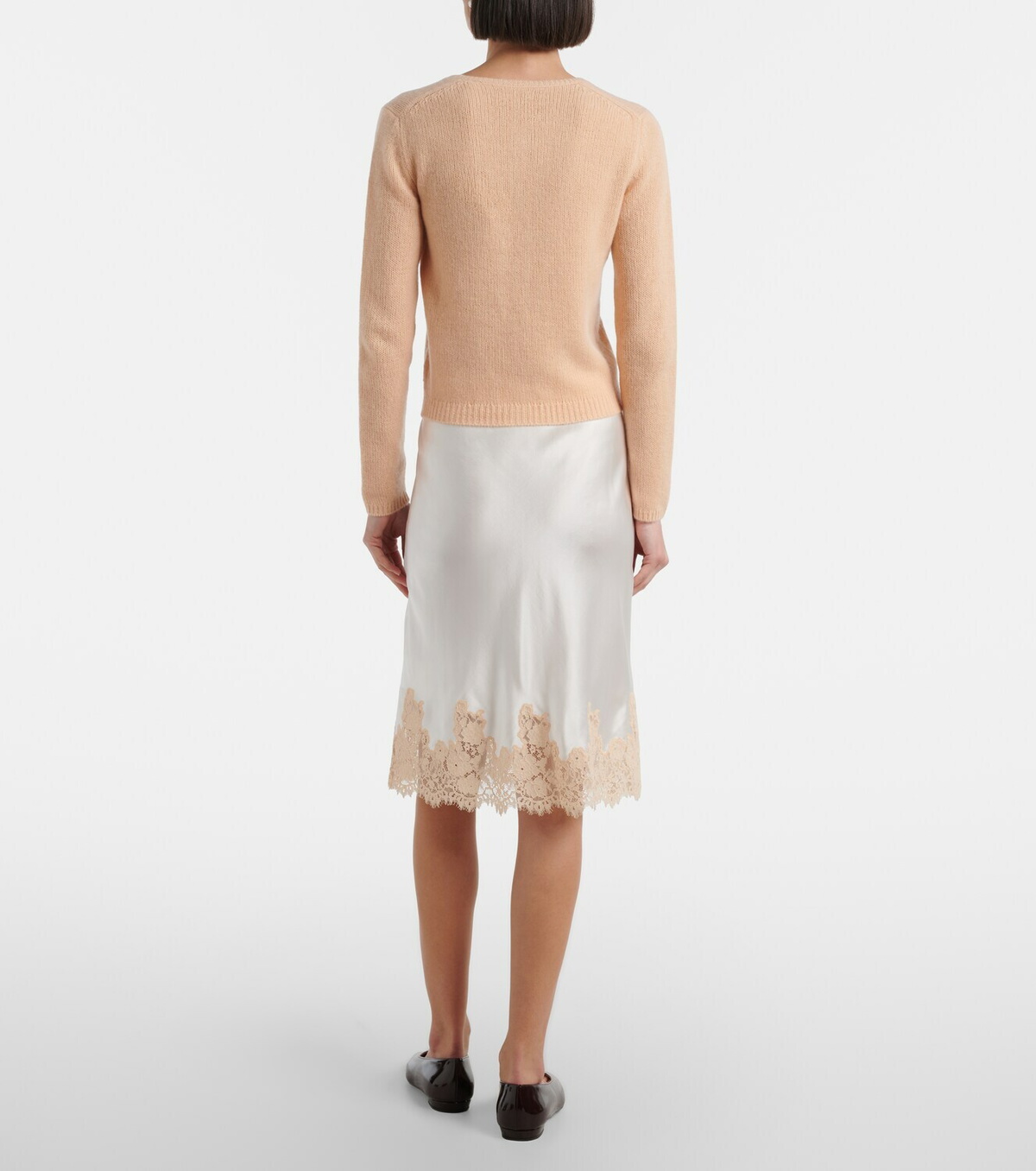 Dôen Elowette lace-trimmed silk longuette