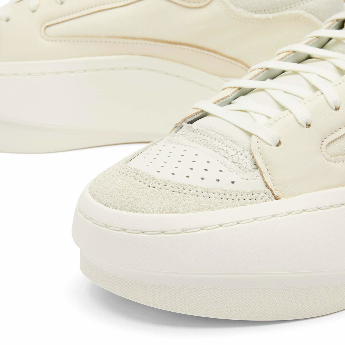 【YURT】★Bou_L [YB304]☆3色 Y-3 Men's Lux Bball High Sneakers in Off White/Cream White