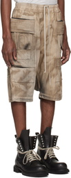 Rick Owens DRKSHDW Gray Temple Creatch Pods Denim Cargo Shorts