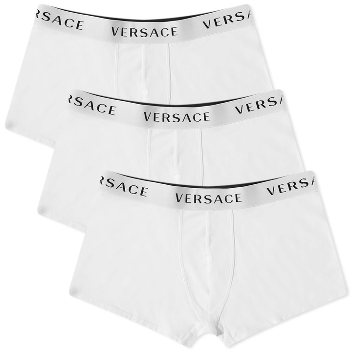 Photo: Versace Logo Waistband Boxer Trunk  - 3 Pack