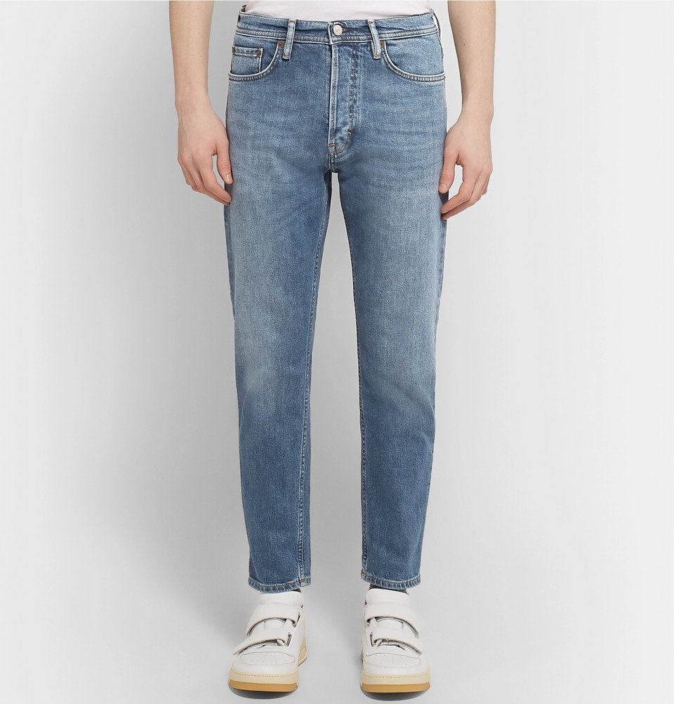 Acne Studios River Slim Fit Tapered Stretch Denim Jeans Men Blue Acne Studios