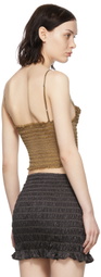 Gauntlett Cheng Brown Polyester Camisole