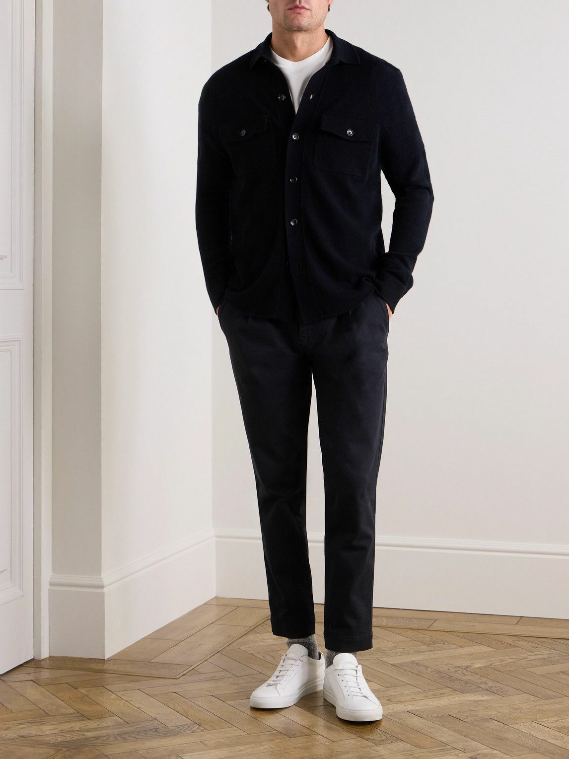 Allude - Wool and Cashmere-Blend Overshirt - Blue