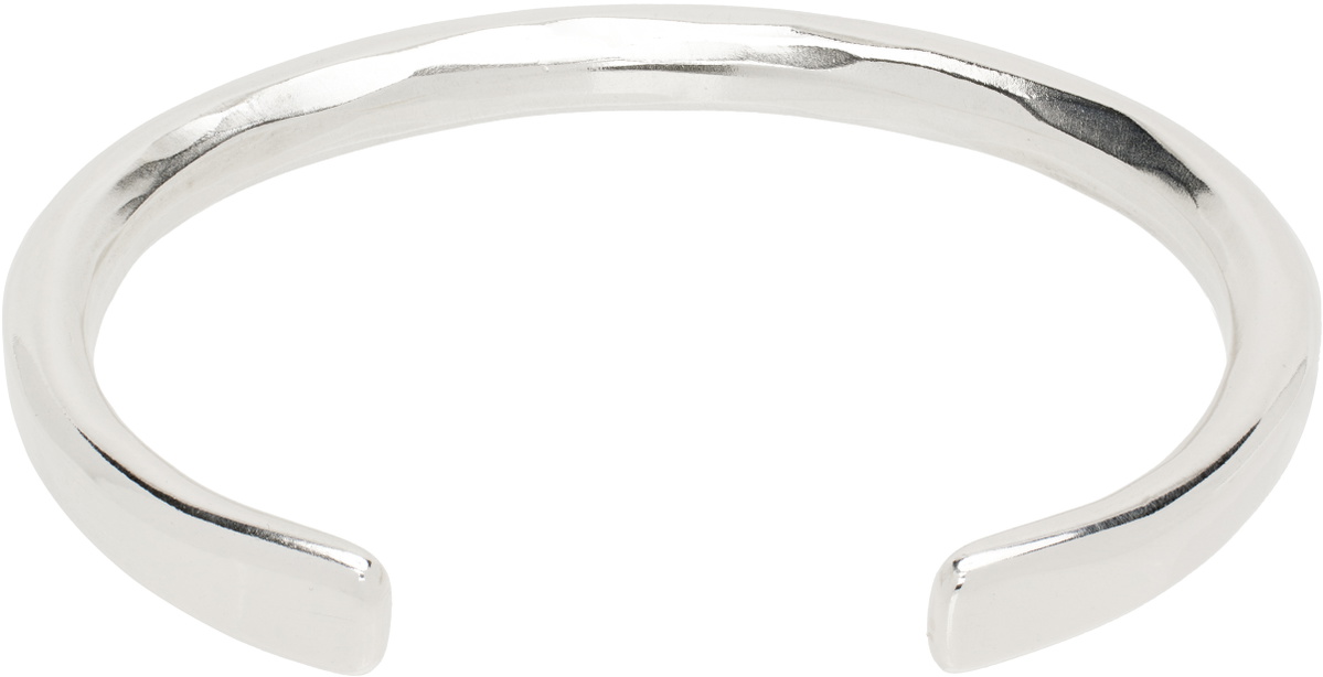 RRL Silver Hammered Cuff Bracelet RRL