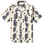 NN07 Men's Julio Printed Vacation Shirt in Ecru/Navy