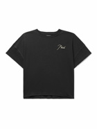 Rhude - Logo-Embroidered Cotton-Jersey T-Shirt - Black