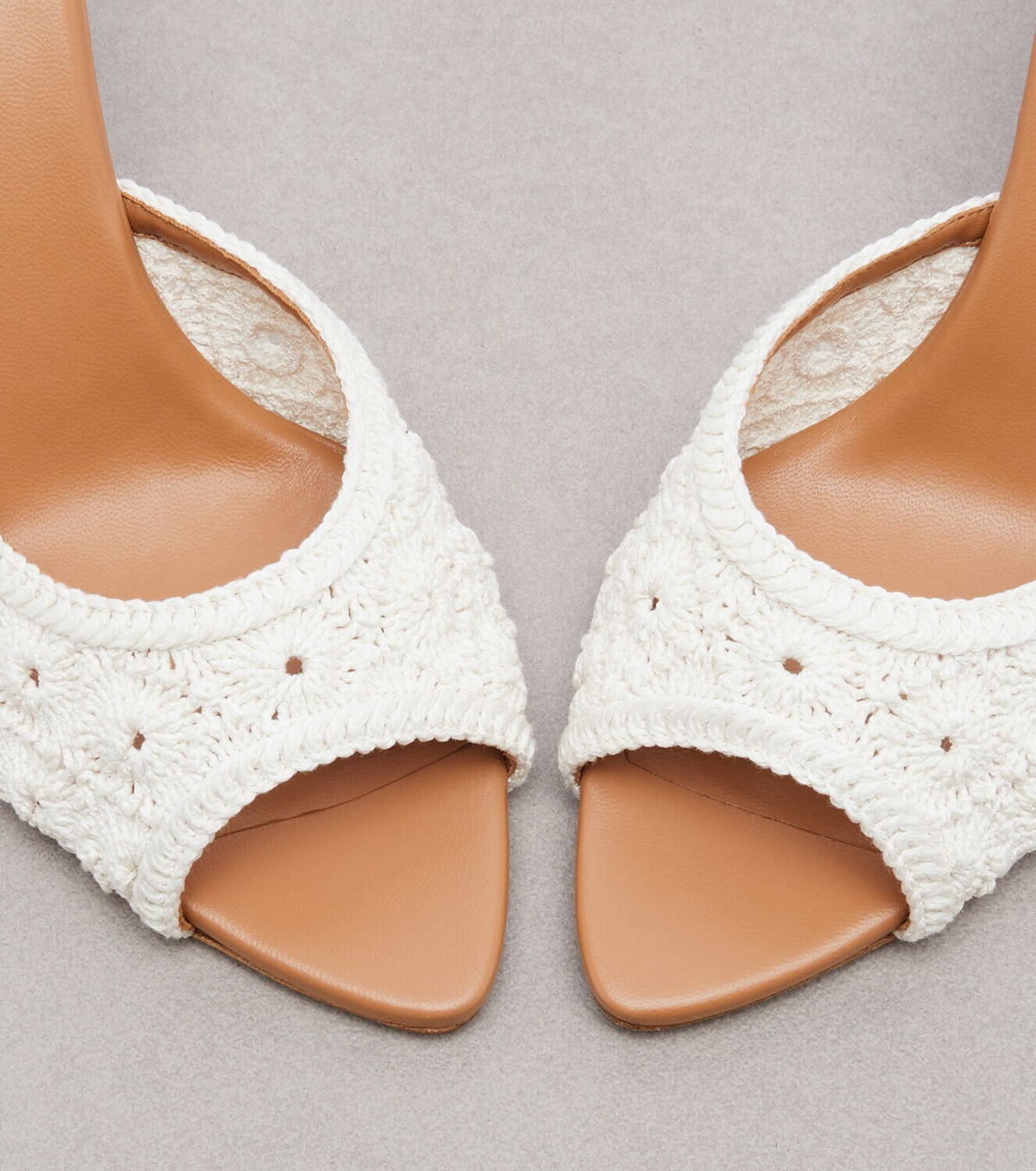 Aquazzura Loom macramé mules