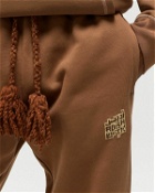 Adish Tatreez Logo Contrast Stitched Lakiya Sweatpants Brown - Mens - Sweatpants