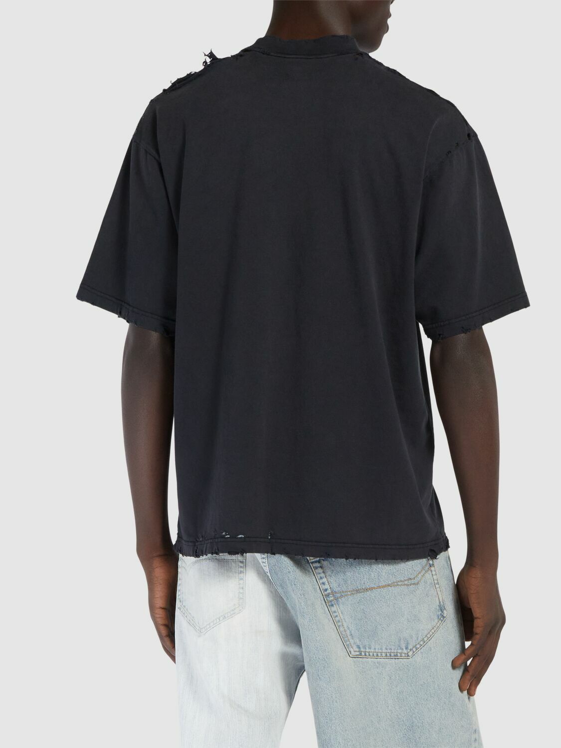 BALENCIAGA Paris Liberty Cotton T-shirt Balenciaga BALENCIAGA Paris Liberty Cotton T-shirt Balenciaga