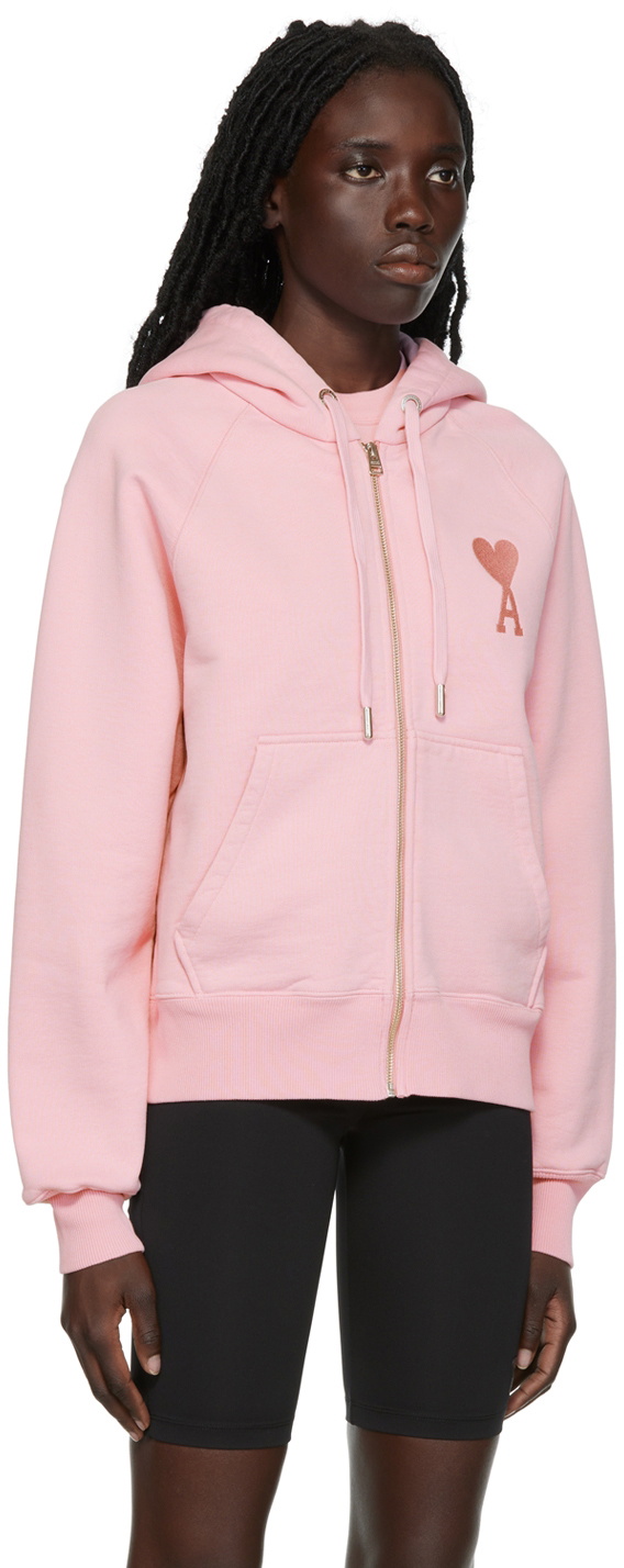 【AMI PARIS】De Coeur Zipped Hoodie（送料込み） Black Red Ami De Coeur Zipped Hoodie | AMI PARIS