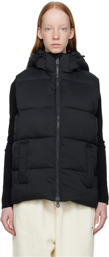 Photo: Girlfriend Collective Black Hooded Puffer Vest