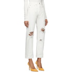 Moussy Vintage White Hialeah Wide Straight Jeans