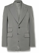 TOM FORD - Shelton Slim-Fit Cotton and Silk-Blend Poplin Suit Jacket - Gray