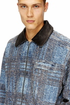 Diesel Jacket in graphic bouclé denim - Denim Jackets Mens in Multicolor