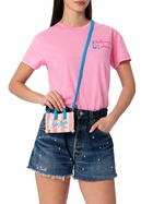 MC2 Saint Barth Pink Striped Cotton Canvas Key Holder