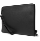 BALENCIAGA - Logo-Debossed Full-Grain Leather Pouch - Black