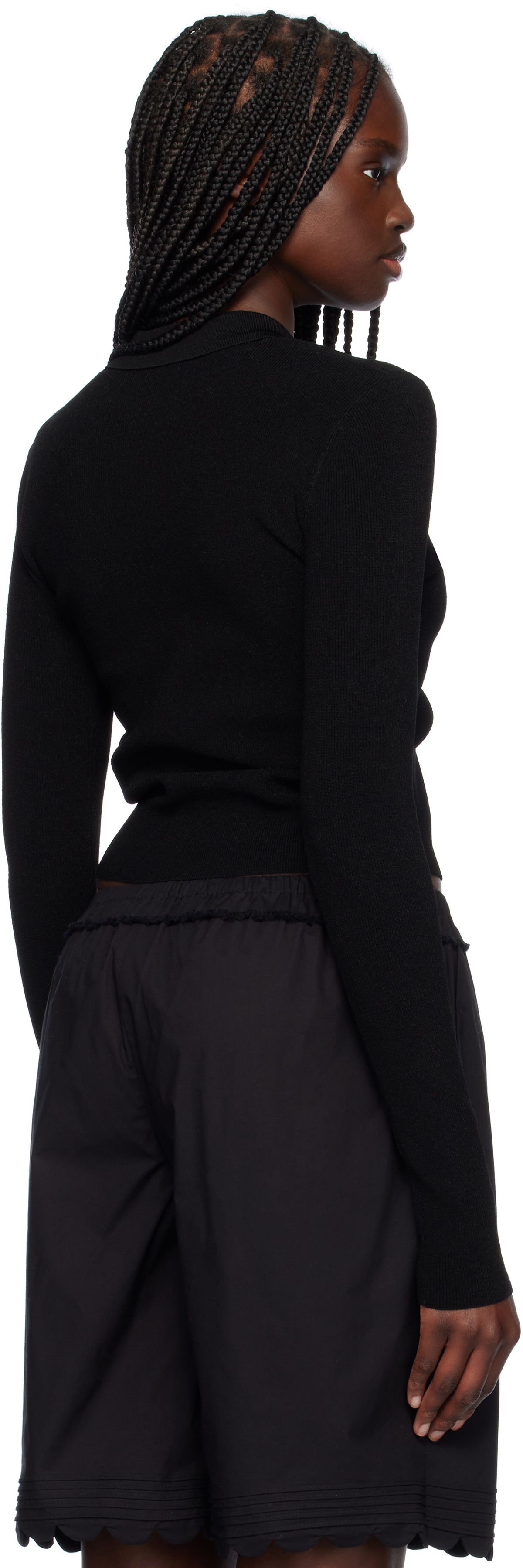 The Garment Black Madison Tight Polo Cardigan