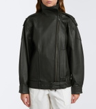 Vince Oversized leather biker jacket
