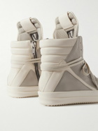 Rick Owens - Geobasket Leather High-Top Sneakers - Gray