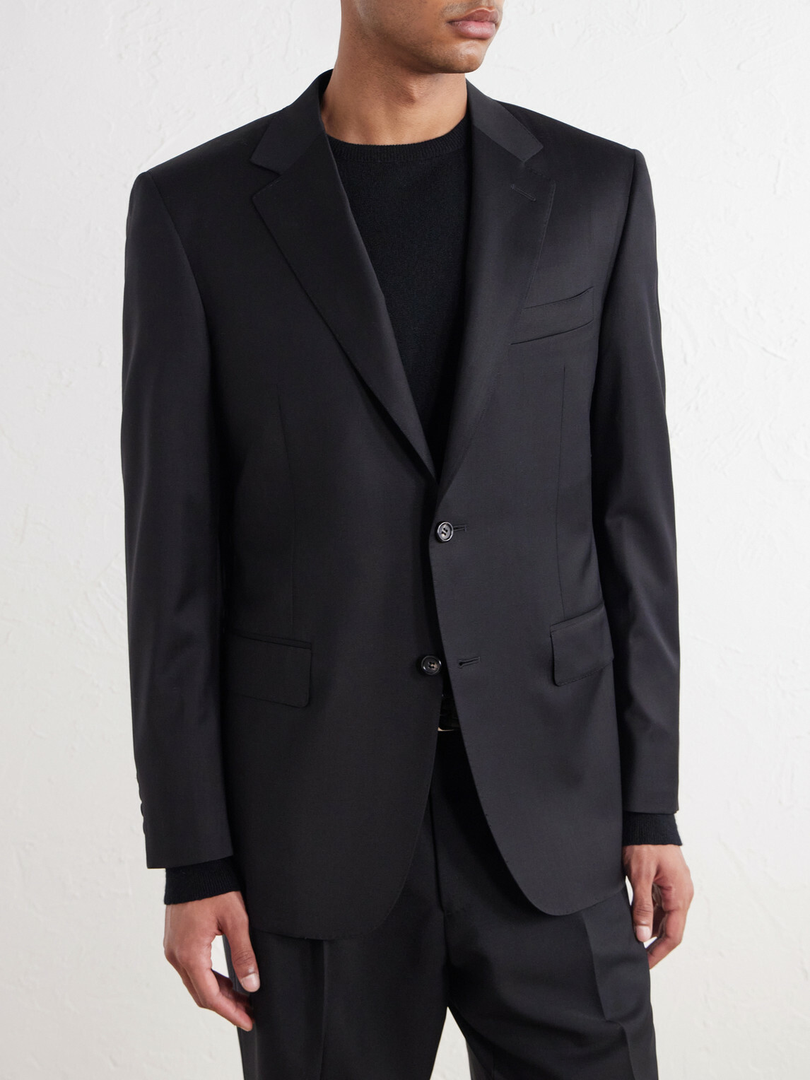 Canali - Impeccabile Wool-Fresco Suit Jacket - Black
