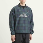 F.C. Real Bristol Men's Plaid Practice Polo Collar Piste in Navy Black Watch