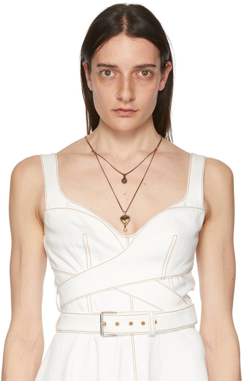 Alexander McQueen Gold Heart Necklace