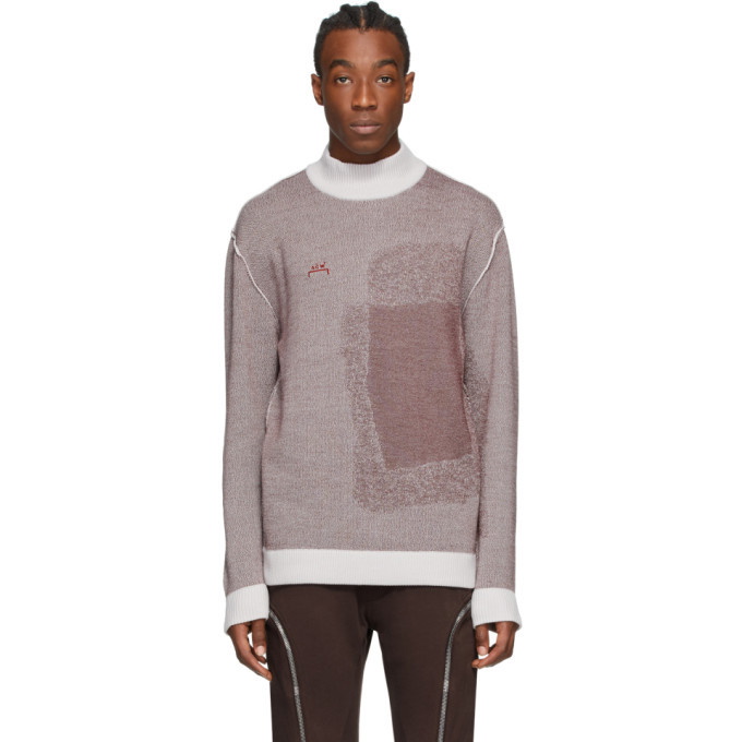 Photo: A-Cold-Wall* Burgundy and Grey Merino Jacquard Sweater